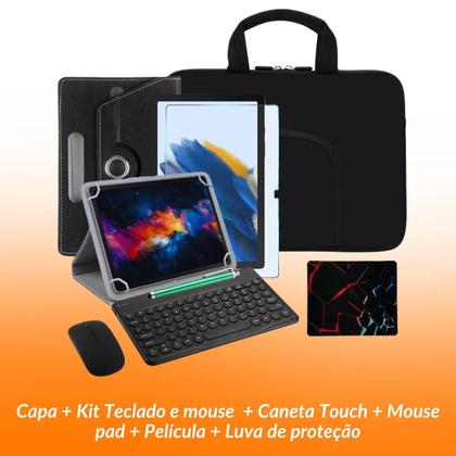 Imagem de Capa + Teclado + Mouse Bluetooth p/ Tablet Galaxy Tab A8 10.5 Polegadas