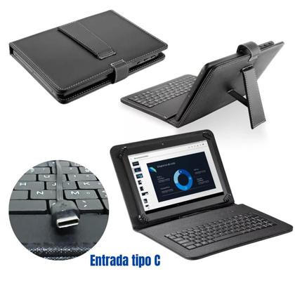 Imagem de Capa Teclado p/ Tablet Samsung Galaxy Tab A9 8.7"+ Película + Mouse Bluetooth