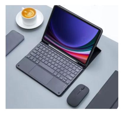 Imagem de Capa Teclado Touchpad Para Galaxy Tab A9+ Plus + Mouse