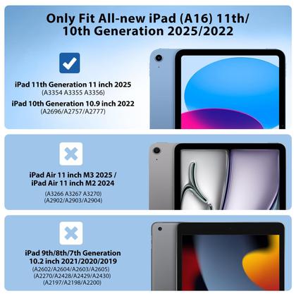 Imagem de Capa TiMovo para iPad (A16) 11ª geração de 11 polegadas com porta-lápis