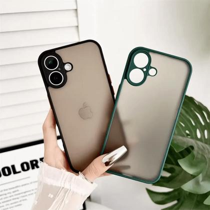 Imagem de Capa Translucida Anti Impacto Para iPhone 16 + Pelicula 9D