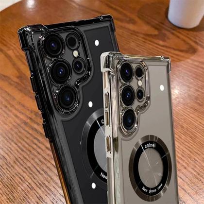 Imagem de Capa Transparente À Prova De Choque Magsafe Electroplate Para Samsung Galaxy S24 Ultra S23 FE S22