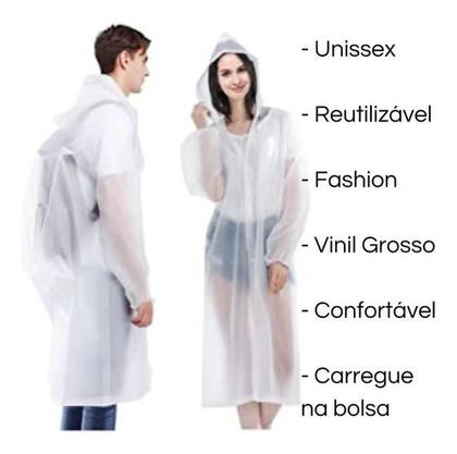 Imagem de Capa Transparente De Chuva Resistente Eventos Passeios