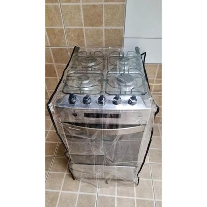 Imagem de Capa Transparente Para Fogão 4 Bocas Plástico Grosso Impermeável 90cm 55cm 65cm Proteção e Elegância