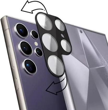 Imagem de Capa Transparente + Película 3D de Vidro + Película de Câmera para Samsung Galaxy S24 Ultra
