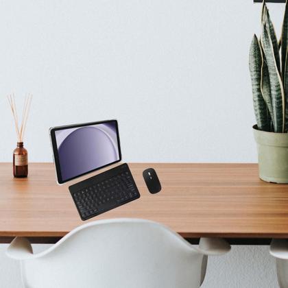 Imagem de Capa transparente + Suporte + Teclado Bluetooth c/ Touch pad p/ Tablet Samsung Samsung A9 plus