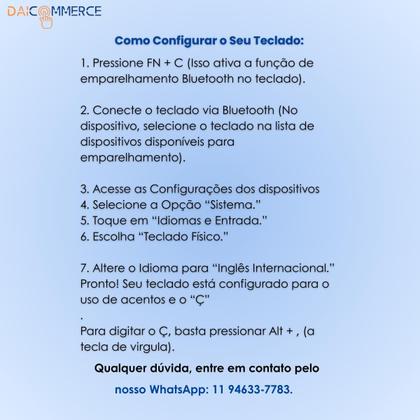 Imagem de Capa transparente + Suporte + Teclado Bluetooth c/ Touch pad p/ Tablet Samsung Samsung A9 plus