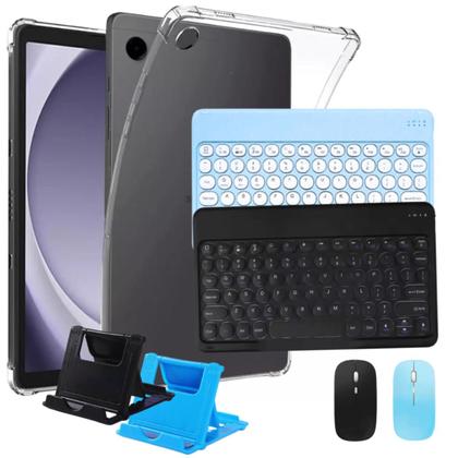 Imagem de Capa transparente + Suporte + Teclado Bluetooth c/ Touch pad p/ Tablet Samsung Samsung A9 plus