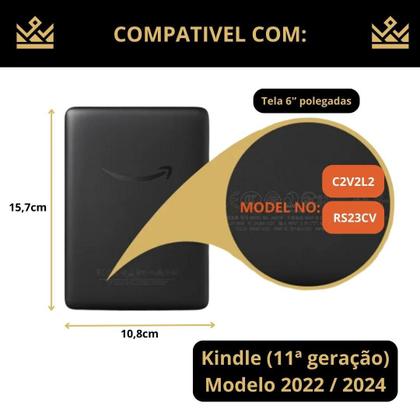 Imagem de Capa Traseira Silicone Transparente Para Kindle 6 - C2V2L2