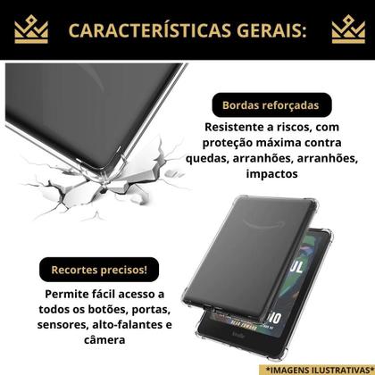 Imagem de Capa Traseira Silicone Transparente Para Kindle 6 - C2V2L2
