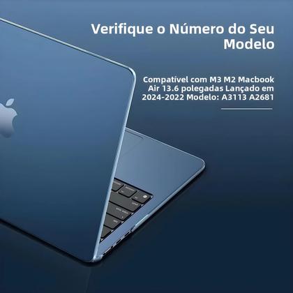 Imagem de Capa Ultra Fina Para MacBook Air De 13 Polegadas, Compatível Com M4 M3 M2 A3240 A3113 A2681
