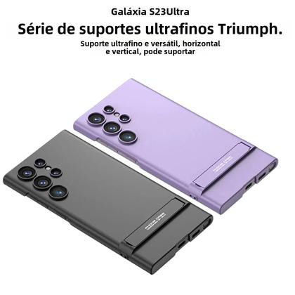 Imagem de Capa Ultrafina Fosca Anti-Choque para Samsung Galaxy S24/S23 Ultra com Suporte Ajustável