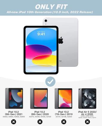 Imagem de Capa Zryxal para iPad (A16) 11 polegadas 2025/10,9 polegadas 2022 Azul claro