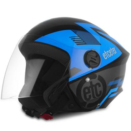 Imagem de Capacete Aberto Etceter Open Masculino Feminino Confortável Segurança Acessórios Moto