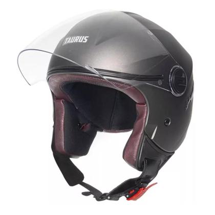 Imagem de Capacete Aberto Joy 23 Taurus Cinza Mais Viseira Fumê 2.2mm