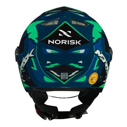 Imagem de Capacete Aberto Norisk Orion Denver Azul Verde