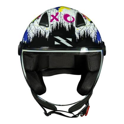 Imagem de Capacete Aberto Norisk Orion Shine Branco Laranja