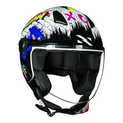 Imagem de Capacete Aberto Norisk Orion Shine Branco Laranja