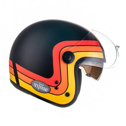 Imagem de Capacete Aberto Peels Click Yesterday Old School Novo Lançamento Com Óculos Interno 