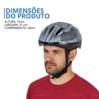 Imagem de Capacete Adulto Cinza A77-C P/ Ciclismo Bike PVC Acte Sports