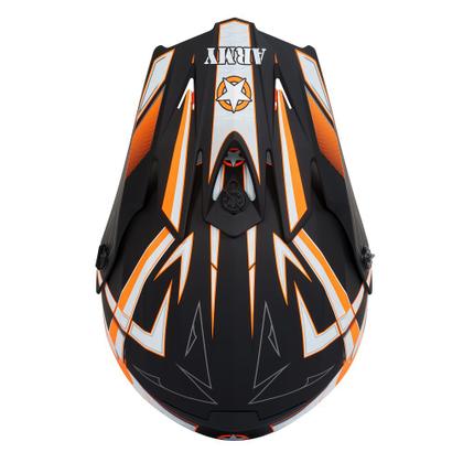 Imagem de Capacete Army Racing Infantil Motocross Enduro Trilha Blade Preto Fosco e Laranja Flúor