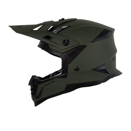 Imagem de Capacete Army Racing Motocross Enduro Trilha Duo Verde Militar Fosco e Preto