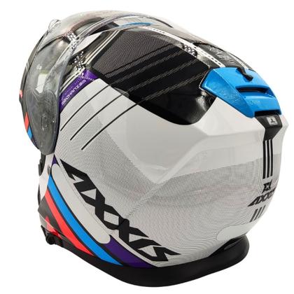 Capacete articulado axxis gecko sv epic b7 azul preto gloss