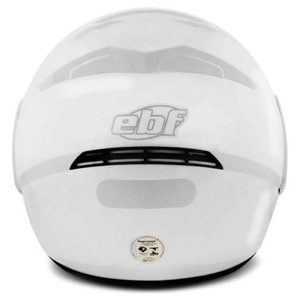 Imagem de Capacete Articulado Masculino Ebf E8 Solid Branco Brilhante (Robocop) Moto