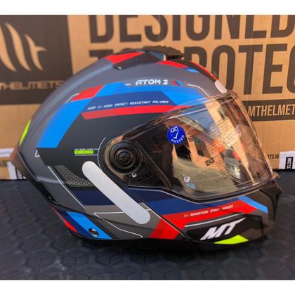 capacete mt helmets articulado ATOM 2 BAST D5 ENVIO IMEDIATO [TAMANHO: 56] Capacete MT Optimus SV Articulado