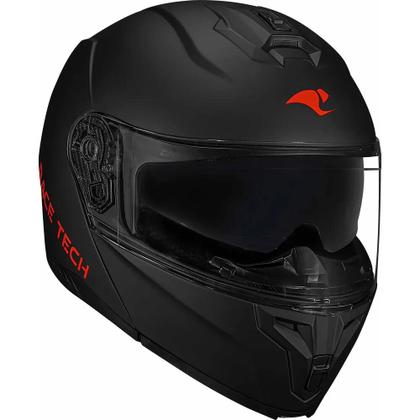 Imagem de Capacete Articulado Race Tech Signal Monocolor Preto Fosco Robocop Escamoteável