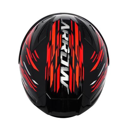 Imagem de Capacete ASX City Arrow Preto Vermelho e Branco