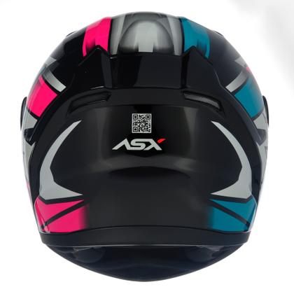 Imagem de Capacete ASX City Start Preto E Rosa
