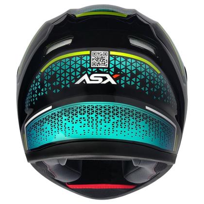 Imagem de Capacete ASX City Storm Preto Tiffany Amarelo