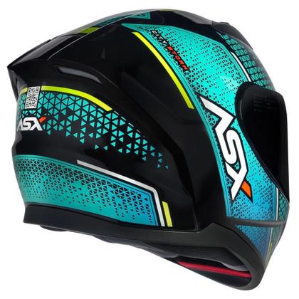 Imagem de Capacete ASX City Storm Preto Tiffany Amarelo