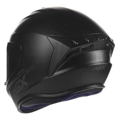 Imagem de Capacete Asx Draken Solid Preto Fosco Esportivo Moto Unissex
