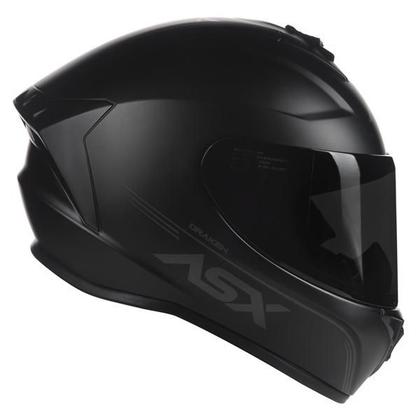 Imagem de Capacete Asx Draken Solid Preto Fosco Esportivo Moto Unissex