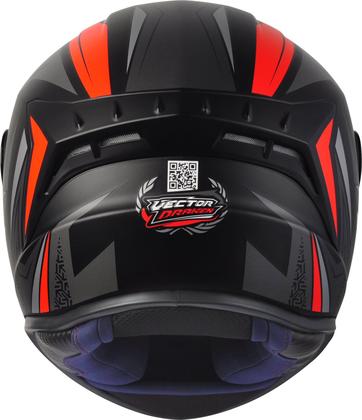 Imagem de Capacete ASX Draken Vector Preto e Vermelho Fosco Esportivo Masculino e Feminino