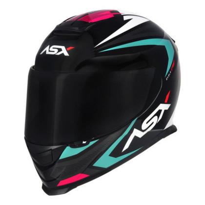 Imagem de Capacete ASX Eagle Street Brilho Feminino +  Narigueira