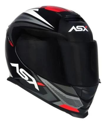 Imagem de Capacete asx eagle street preto brilho grafite/branco 64/xxl