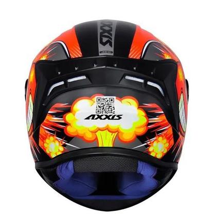 Capacete Axxis Draken Bomb Matt Preto/Vermelho - Tam 56 - Capacete