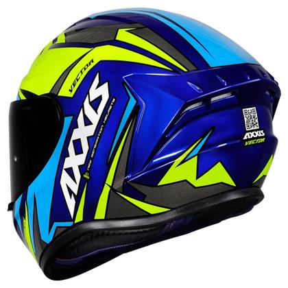 Imagem de Capacete AXXIS Draken Vector Gloss Azul e Amarelo
