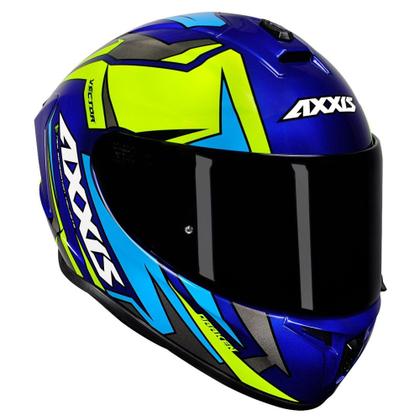 Imagem de Capacete AXXIS Draken Vector Gloss Azul e Amarelo
