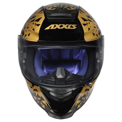 Imagem de Capacete Axxis Eagle Breaking Preto/Ouro Brilhante