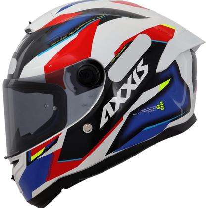 Imagem de Capacete Axxis Hummer B Nighthawk E5 Branco Vermelho Azul