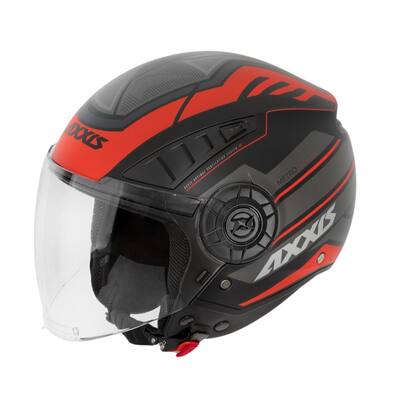 Imagem de Capacete Axxis Importado Espanha Original Aberto Metro S LEISURE B25 preto fosco vermelho