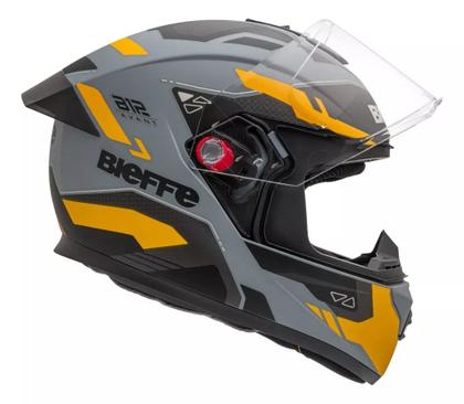 Imagem de Capacete B12 Bieffe Avant Cinza Moon Amarelo Fosco Moto