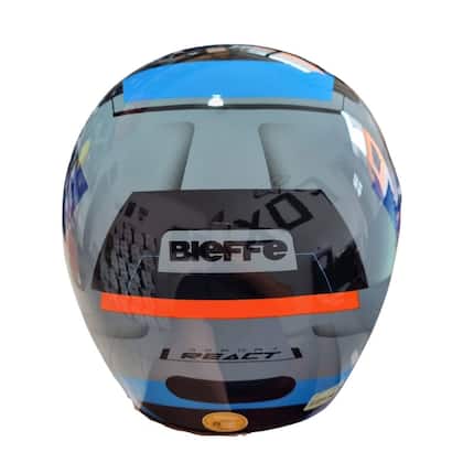 Imagem de Capacete Bieffe 3 Sport React Cinza Moon Brilho e Laranja