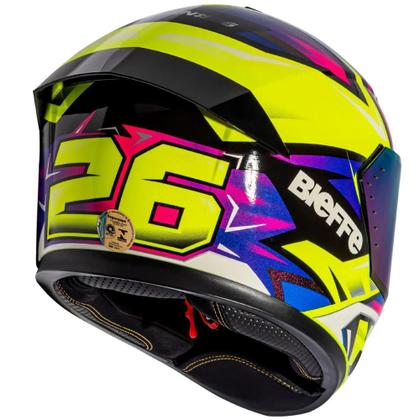 Imagem de Capacete Bieffe B12 Kf Aerofolio Branco/ Amarelo