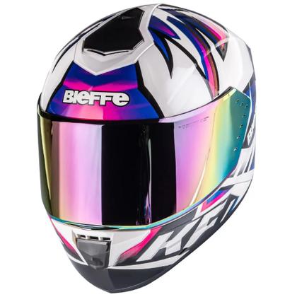 Imagem de Capacete Bieffe B12 Kf Aerofolio Branco/ Amarelo