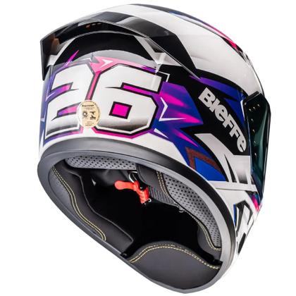 Imagem de Capacete Bieffe B12 Kf Aerofolio Branco/ Amarelo